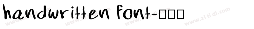 handwritten font字体转换